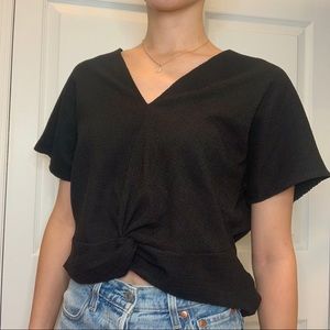 Zara Black Twisted Top